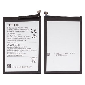 Batería BL 5ABX puede usarse con Infinix Hot 50 4G X6882 , Hot 50 5G X6720 , Hot 50i X6531 , Li Polymer, 3.87 V, 5000 mAh, Original PRC 