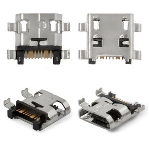 Конектор зарядки для Samsung I8260 Galaxy Core, I8262 Galaxy Core, I9190 Galaxy S4 mini, I9192 Galaxy S4 Mini Duos, I9195 Galaxy S4 mini, S5310, S5312 Galaxy Pocket Neo, S6310 Galaxy Young, S6312 Galaxy Young, 7 pin, micro USB тип B