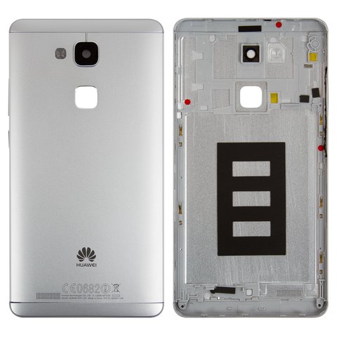 Задня панель корпуса для Huawei Ascend Mate 7, біла, з боковою кнопкою, без лотка SIM карти