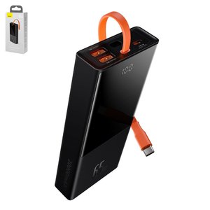 Power bank Baseus Elf Digital Display, 20000 мАг, 65 Вт, чорний, Power Delivery PD , #PPJL000001