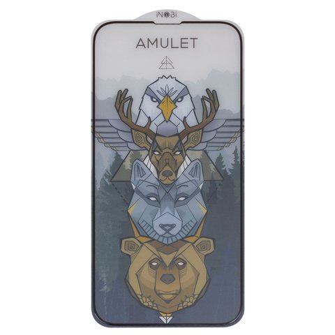 Захисне скло iNobi Amulet для Apple iPhone 13, iPhone 13 Pro, iPhone 14, Full Glue, Anti Static, без упаковки , чорний, шар клею нанесений по всій поверхні