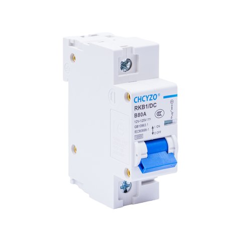 Автоматический выключатель постоянного тока CHCYZO RKB1 DC B80A, 1P, 12 B 125 В, 80 A