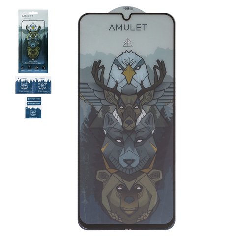 Захисне скло iNobi Amulet для Samsung A135 Galaxy A13, A235 Galaxy A23, Full Glue, Anti Static, чорний, шар клею нанесений по всій поверхні