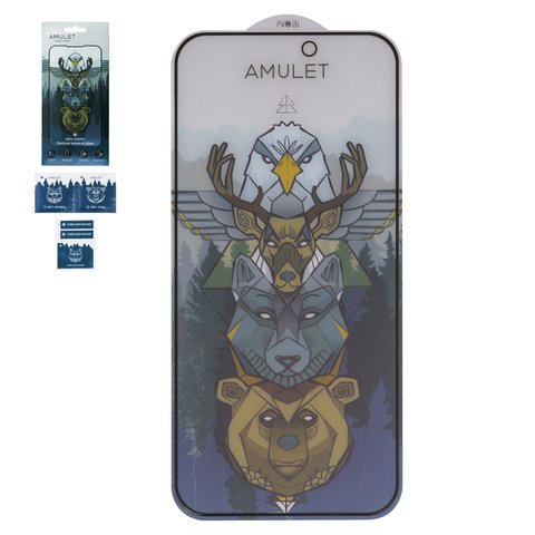 Защитное стекло iNobi Amulet для Apple iPhone 15 Pro Max, Full Glue, Anti Static, черный