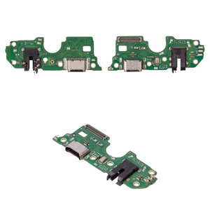 Шлейф для Oppo A57 5G, A77 5G, коннектора наушников, коннектора зарядки, с микрофоном, Сopy, плата зарядки