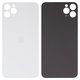 Задняя панель корпуса для iPhone 11 Pro Max, серебристая, белая, не нужно снимать стекло камеры, PRC, big hole, matte silver
