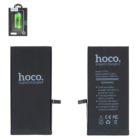 Акумулятор Hoco для Apple iPhone 7 Plus, Li Polymer, 3,75 B, 3440 мАг, збільшена ємність, original IC