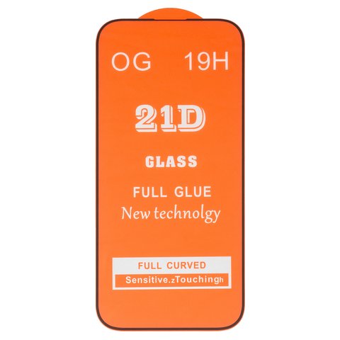 Защитное стекло для Apple iPhone 16 Pro, совместимо с чехлом, Full Glue, без упаковки , черный