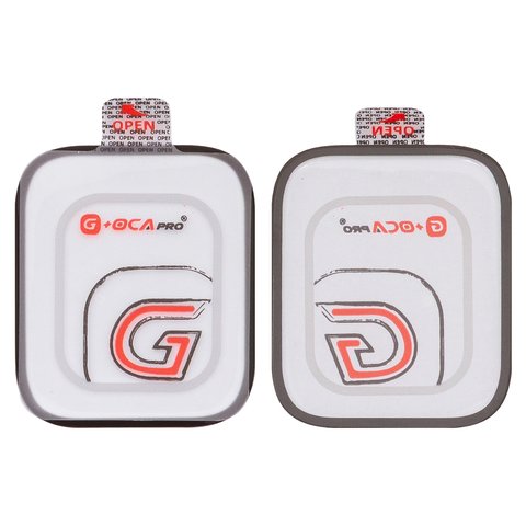 Скло корпуса G+OCA PRO для Apple Watch 7 45mm, Watch 8 45mm, Watch 9 45mm, з ОСА плівкою, чорне