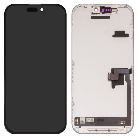 Дисплей Wextom для iPhone 16 Pro, черный, с рамкой, HC, без ошибки, OLED  soft, Diagnosable, 120Hz