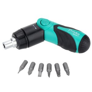 Отвертка-трещотка Pro'sKit SD-9817 с набором бит Отвертка-трещотка Pro'sKit SD-9817 с набором бит