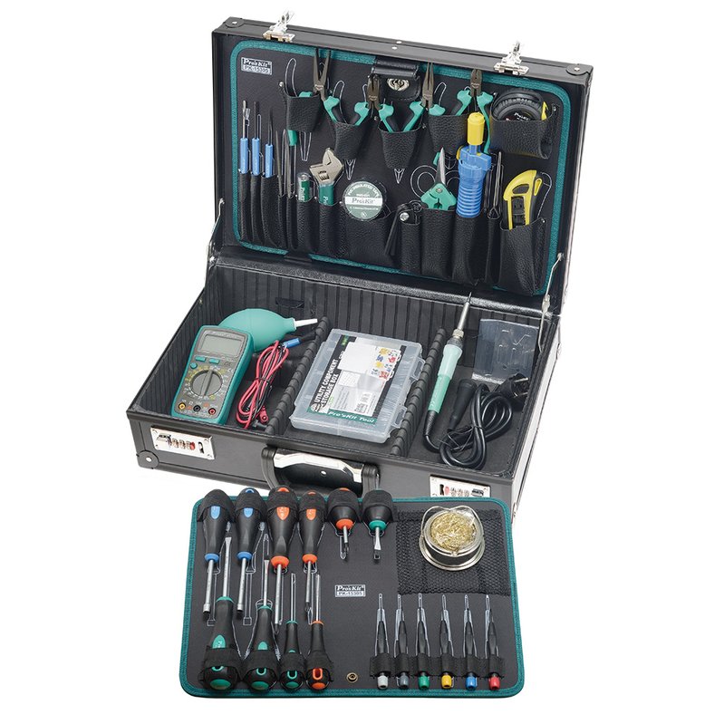 Pro'skit-Juego de herramientas de mano 124 en 1 para electricista, Kit de  herramientas profesionales para mantenimiento y bricolaje de automóviles -  AliExpress