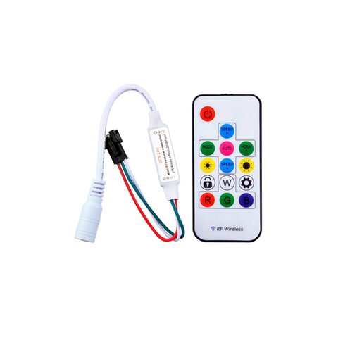 Controlador de luces LED con control remoto por radio LED2017 RF RGB, 2048 px, 5 24 V 